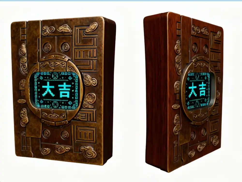 小绿茶大吉终端青铜与红棕包装设计
